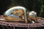 Beeld, sleeping woman - 40 cm - Brons