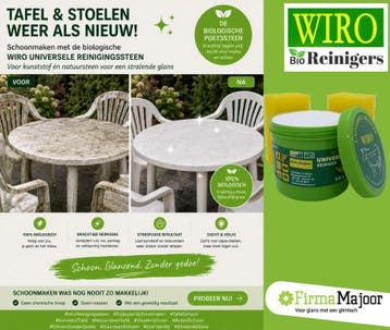 Wiro Universele Reinigingssteen 300gr €17,50 (div. maten), Tuin en Terras, Tuinsets en Loungesets, Verzenden, Nieuw, Kunststof