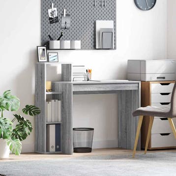 vidaXL Bureau Grijs Sonoma Bewerkt hout 100 x 40 x 90 cm, Verzenden, Nieuw