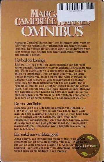 Margaret Campbell Barnes Omnibus: Het bed des konings, De, Verzenden, Gelezen, Colin Barnes