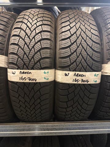 165-70-14 Nexen Winterbanden 6.5mm Incl Montage 165 70 14, Ophalen, 14 inch, Gebruikt, Winterbanden