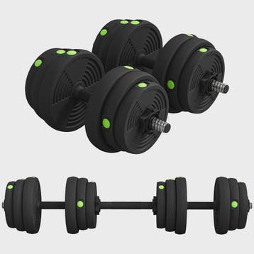 Verstelbare Dumbbell & Barbell Set (tot 25 KG) - 2-in-1 Fitn, Sport en Fitness, Verzenden, Nieuw