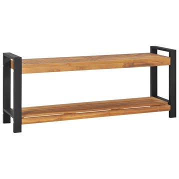 vidaXL Bankje 120 cm massief teakhout, Huis en Inrichting, Verzenden, Nieuw