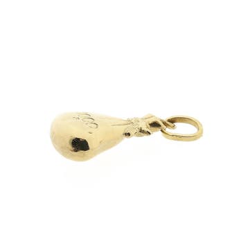 Gouden hanger van een geldzakje (Hanger of bedel), Ophalen of Verzenden, Gebruikt, Goud, Overige merken