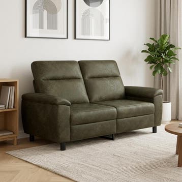 vidaXL Bank Legergroen 178 x 90 x 95 cm Nep Suede Leer, Verzenden, Nieuw, 150 tot 200 cm