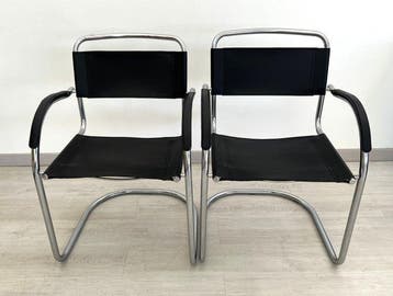 Stoel (2) - Metaal, Leder