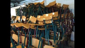 OPKOPER SCHOOLMEUBILAIR SCHOOLSTOELEN SCHOOLTAFELS, Ophalen, Gebruikt