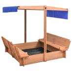 vidaXL Zandbak met dak 112x112x112 cm vurenhout, Kinderen en Baby's, Speelgoed | Buiten | Zandbakken, Verzenden, Nieuw