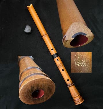 Vintage wooden - Kocho s Shakuhachi, Tozan Style (),, Muziek en Instrumenten, Blaasinstrumenten | Blokfluiten, Nieuw