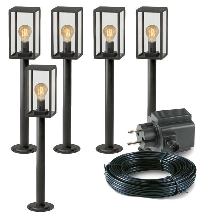 5x LED sokkel tuinlamp - 3.5 Watt - 12V - 68cm - Complete, Tuin en Terras, Buitenverlichting, Ophalen of Verzenden