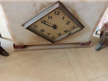 Pendule (3) - Marmer, Metaal - 1920-1930 - Marmer /