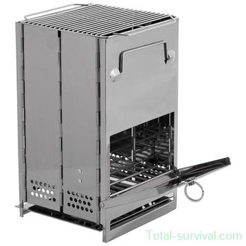 Fox outdoor Buitenkachel RVS, Rocket Stove, Large opvo..., Caravans en Kamperen, Kampeergereedschap, Ophalen of Verzenden, Nieuw