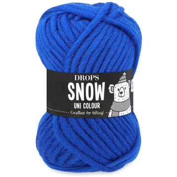 DROPS Snow Uni Colour - 104 kobaltblauw - Wol Garen, Ophalen of Verzenden, Nieuw