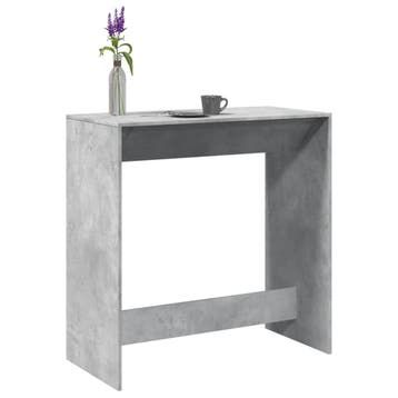 vidaXL Bartafel 102x50x103,5 cm bewerkt hout betongrijs, Huis en Inrichting, Verzenden, Nieuw