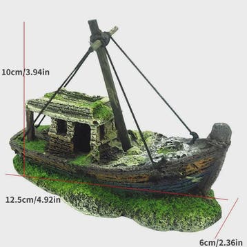 Verlaten Scheepswrak Decoratie voor Aquarium - Uniek Onderwa, Dieren en Toebehoren, Verzenden, Nieuw