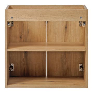 Wastafelonderkast Newport 60x60x40 cm eikenkleurig en zwart, Huis en Inrichting, Badkamer | Badkamermeubels, Verzenden, Nieuw