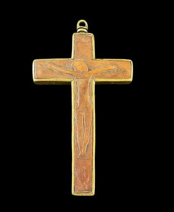 Crucifix - Hout, Brons - 1800-1850, Antiek en Kunst