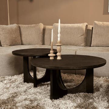 Salontafel Guus | Zwart | 80 cm | Starfurn, Ophalen of Verzenden, Nieuw