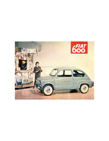 1957 FIAT 600 BROCHURE ENGELS (USA), Nieuw, Author