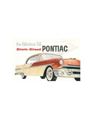1956 PONTIAC STRATO-STREAK V8 PROGRAMMA BROCHURE ENGELS, Nieuw, Author