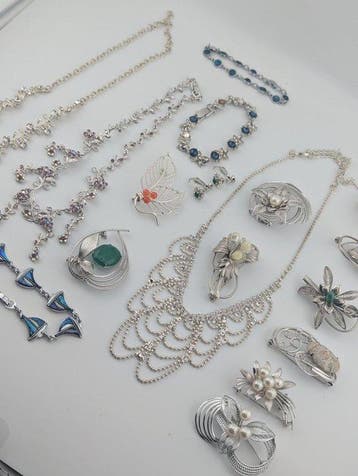 Staal, Strass-stenen, Neppe parels, Kristallen edelstenen -, Antiek en Kunst