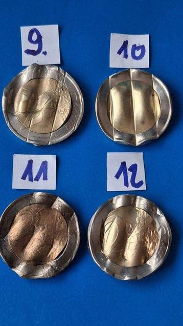 Europa. 2 Euro Various Years (4 coins with cancellation