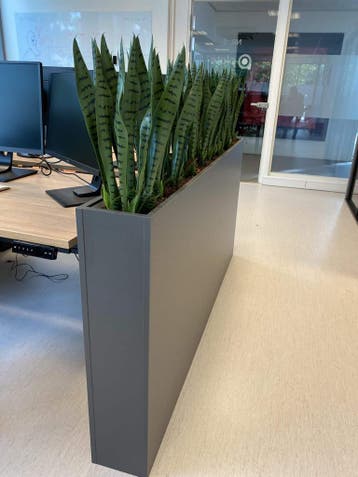 Houten plantenbak voor op kantoor | 170x30x90cm, Nieuw in verpakking