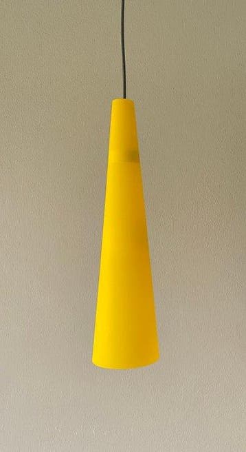 Vistosi - Plafondlamp - gele verkeerskegel - Murano-glas