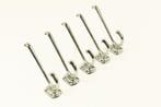 Set kapstokhaken (5) - Metaal, Verchroomd - Vintage -