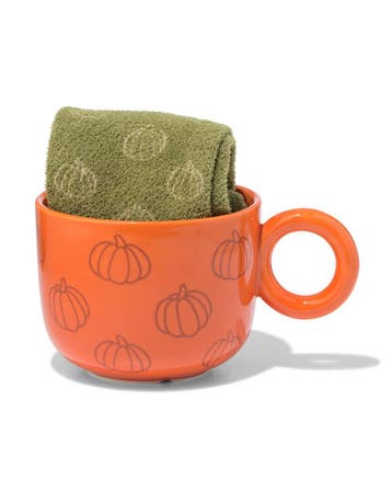 HEMA Fluffy sokken en mok pompoen, Huis en Inrichting, Verzenden, Nieuw