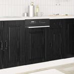 vidaXL Vaatwasserpaneel Zwart Eiken 45 x 1,5 x 57 cm Bewerkt, Verzenden, Nieuw, Zwart