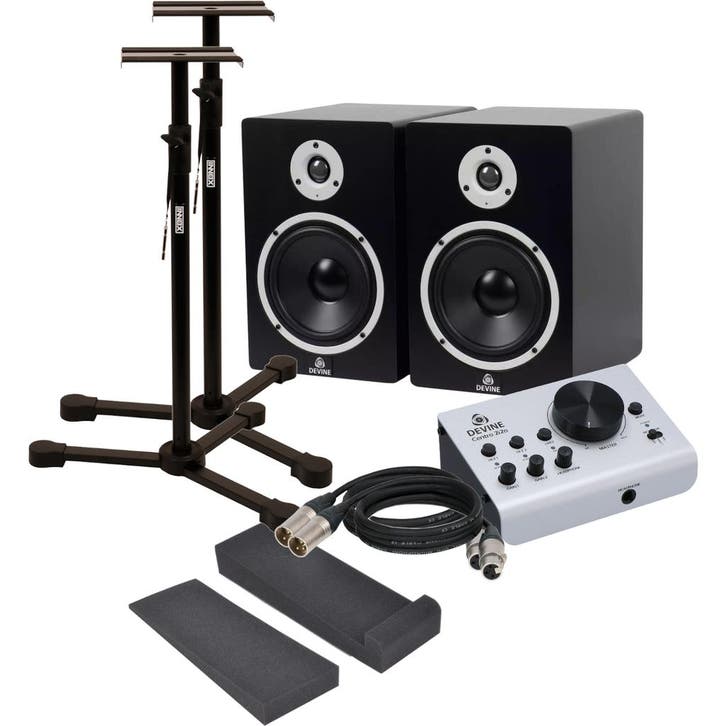 Devine Centro 2i2o monitor bundel met isolatie pads, Audio, Tv en Foto, Professionele Audio-, Tv- en Video-apparatuur, Verzenden