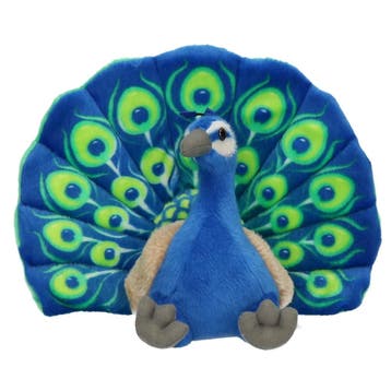 Wild Republic pauw knuffel - pluche - 30 cm - groen/blauw, Verzenden, Nieuw