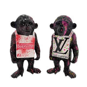 Priscilla Vettese (1985) - Banksy Monkey Sign: Lous Vuitton