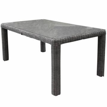 Bergamo dining tuintafel 180x100xH78 cm wit grijs, Tuin en Terras, Tuintafels, Ophalen of Verzenden, Nieuw