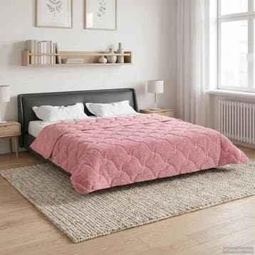 vidaXL Winter Dekbed Roze 220 x 240 cm Microfiber en Teddy, Verzenden, Nieuw, Roze