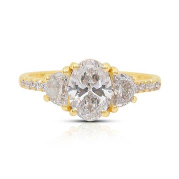 Ring - 18 karaat Geel goud - 2.00ct. tw. Diamant, Nieuw