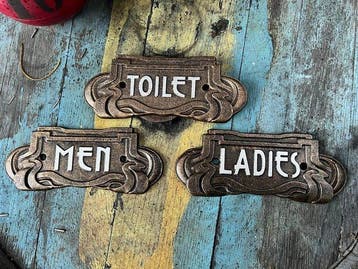 Decoratief ornament (3) - Art Nouveau restroom signs -