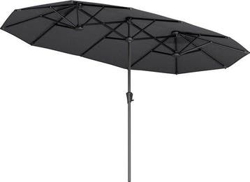 2dekans | LifeGoods Dubbele Parasol - Tuin - 220x400cm - tot, Ophalen of Verzenden, Zo goed als nieuw