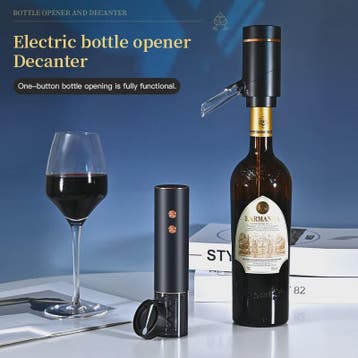 Elektrische Wijnopener en Decanteer Set - Automatische Vacuü, Verzenden, Nieuw
