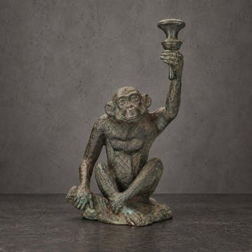 Kaarsenhouder - Brons - Monkey