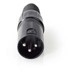 XLR connector | M | Nedis | 3-pin (Metaal, Trekontlasting), Audio, Tv en Foto, Audiokabels en Televisiekabels, Verzenden, Nieuw