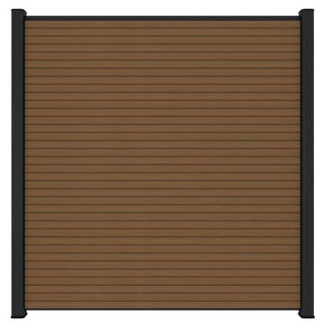 Composiet Scherm Triple 180 x 180 cm Teak, Nieuw