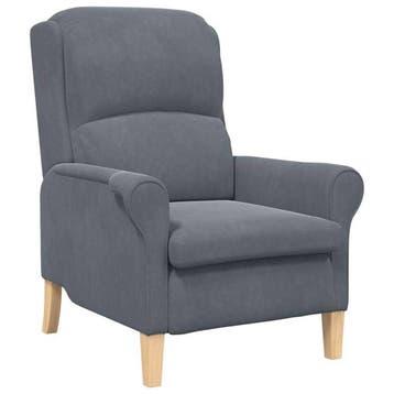 Luxe Fluwelen Fauteuil Grijs | Tweedekansje | OP=OP, 75 tot 100 cm, Ophalen of Verzenden, Zo goed als nieuw, 75 tot 100 cm