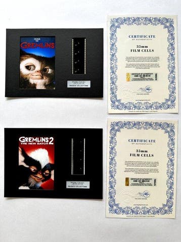 Gremlins – Rare Set of 2 Mounted 35mm Film Cells –, Nieuw