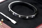 Cartier Love Bracelet 10 Diamanten 18 Karaat Witgoud Armband, Ophalen, Zo goed als nieuw, Met edelsteen, Goud