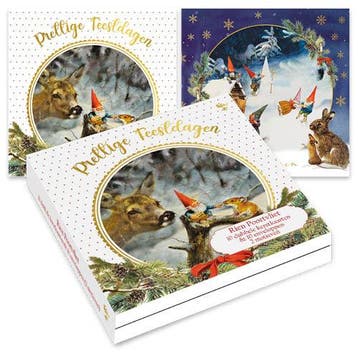 Rien Poortvliet kabouter kerstkaartenmapje Muis in, Verzamelen, Ophalen of Verzenden, Gelopen