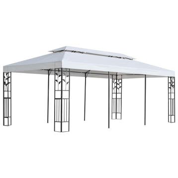vidaXL Partytentdoek Wit 300 x 600 cm Polyester, Verzenden, Nieuw, Partytent