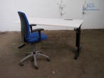 Tweedehands Bureau – Wit Blad, Zwart T-Poot Frame, Hoogte Ve, Verzenden, Gebruikt