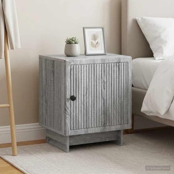 vidaXL Nachtkastje 2 st Grijs sonoma 43 x 34,5 x 50 cm, Minder dan 45 cm, Verzenden, Nieuw, Minder dan 55 cm